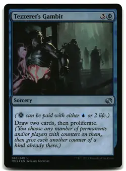 MTG Tezzeret's Gambit FOIL U Modern Masters 2015 63 LP - Image 1