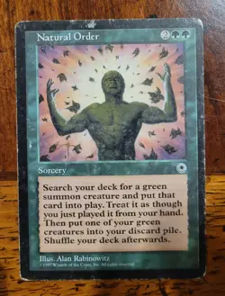 Natural Order x1 MTG Portal Magic Heavy Play HP English - Image 1
