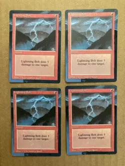 Lightning Bolts (Revised) ALTERED playset of Four (4) - handpainted [Set B] - Image 1