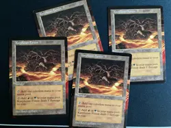 Karplusan Forest (5th Edition MTG) ALTERED in floating border style, handpainted - Image 2