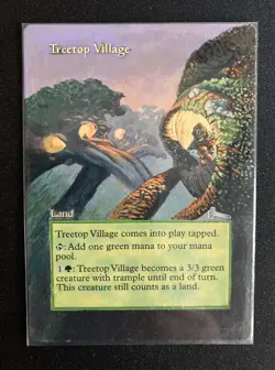 Treetop Village (Urza's Legacy) ALTERED in borderless extended art, handpainted - Image 1