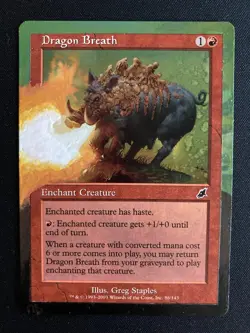 Dragon Breath (Scourge MTG) ALTERED with extended art! - Image 1