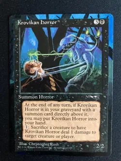 Krovikan Horror (Alliances MTG) ALTERED with floating border, hand painted! - Image 1