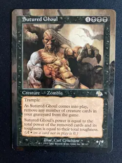 Sutured Ghoul (Judgment) ALTERED with floating border style hand painted! - Image 1