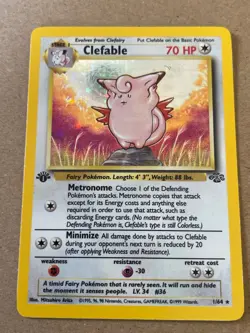 Pokemon Card - Clefable Jungle 1/64 Holo Rare 1st Edition - Image 1