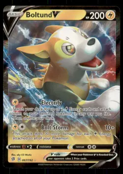 Boltund V SWSH02: Rebel Clash #067/192 Ultra Rare Pokemon NM - Image 1