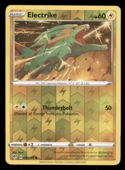 Electrike SWSH03: Darkness Ablaze #058/189 Common Reverse Holo Pokemon LP - Image 1