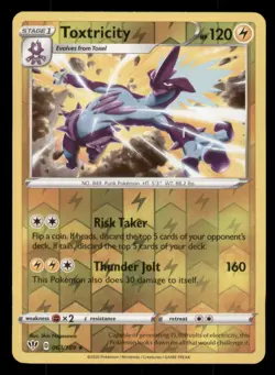 Toxtricity SWSH03: Darkness Ablaze #063/189 Holo Rare Reverse Holo Pokemon LP - Image 1