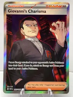 Pokemon Giovanni's Charisma 197/165 151 SV Ultra Rare Full Art Trainer - Image 2