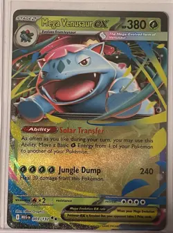 Mega Venusaur EX 003/132 Mega Evolution Holo Rare Pokemon Card NM - Image 1