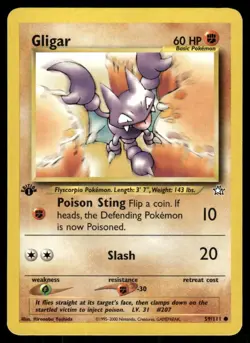 Pokemon Tcg Neo Genesis WOTC NM Regular Gligar [1st Edition] #59 - Image 1