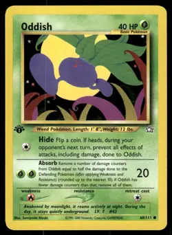 Pokemon Tcg Neo Genesis WOTC NM Regular Oddish [1st Edition] #68 - Image 1