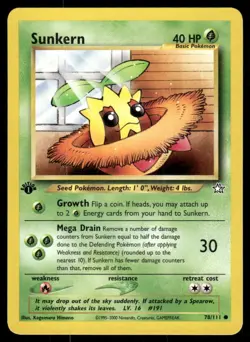 Pokemon Tcg Neo Genesis WOTC NM Regular Sunkern [1st Edition] #78 - Image 1