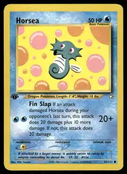 Pokemon Tcg Neo Genesis WOTC NM Regular Horsea [1st Edition] #62 - Image 1