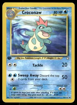 Pokemon Tcg Neo Genesis WOTC NM Regular Croconaw [1st Edition] #32 - Image 1