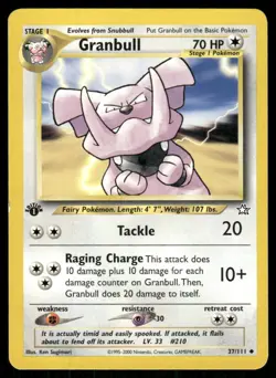 Pokemon Tcg Neo Genesis WOTC NM Regular Granbull [1st Edition] #37 - Image 1