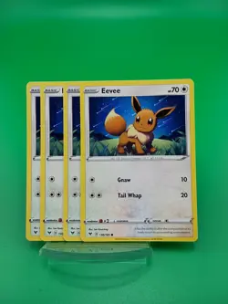 4x Eevee 130/185 Common Vivid Voltage Pokemon Card - NM Near Mint - Image 1