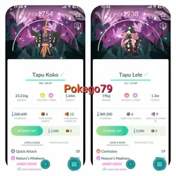 Pokemon Shiny Tapu Koko / Tapu Lele With Special Background - T.ra.d.e or P.T.C - Image 1