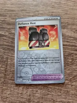 POKEMON PARADOX RIFT REVERSE HOLO Defiance Vest 162/182 Uncommon - Image 1