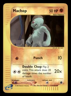 Moderately Played Machop 117/165 Reverse Holo Expedition Base Set Common - Image 1