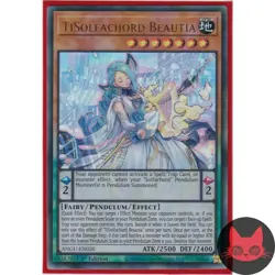 Yugioh TiSolfachord Beautia ANGU-EN020 Ultra Rare 1st Edition - Image 1