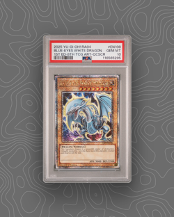 2025 YU-GI-OH! RA04-EN108 BLUE-EYES WHITE DRAGON 1ST ED-8TH ART QCSR PSA 10 - Image 1