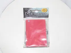 50 glossy small Red YUGIOH size DECK PROTECTORS CARD SLEEVES Ultra Pro - Image 1
