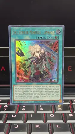 Yugioh Sky Striker Mobilize - Linkage! Ultra Rare MAMA-EN003 1st Near Mint - Image 1