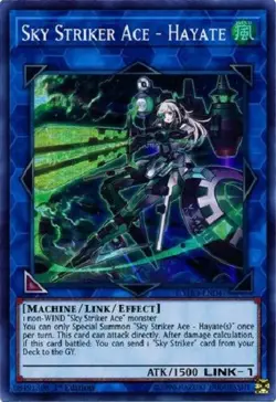 *** SKY STRIKER ACE - HAYATE *** SUPER RARE 1ST EDITION CYHO-EN047 YUGIOH! - Image 1