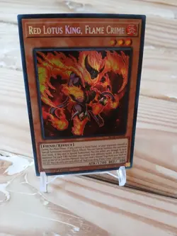 Yu-Gi-Oh! Red Lotus King, Flame Crime Secret Rare BLTR-EN028 1st Ed NM - Image 1
