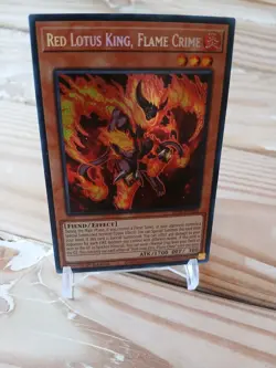 Yu-Gi-Oh! Red Lotus King, Flame Crime Secret Rare BLTR-EN028 1st Ed NM - Image 2