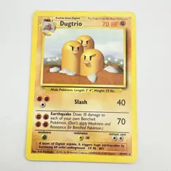 Pokemon TCG Dugtrio 19/102 1999 Base Set - Non Holo Rare Card MP - Image 1