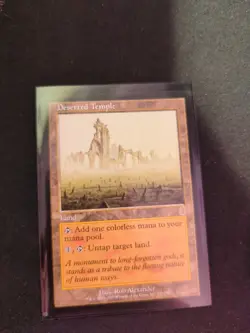 Deserted Temple Odyssey MTG Magic Rare Land English Card Untap Colorless - Image 1