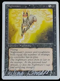 MTG Signed Melissa Benson Nightmare Revised Edition Magic The Gathering Auto - Image 1