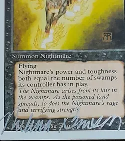 MTG Signed Melissa Benson Nightmare Revised Edition Magic The Gathering Auto - Image 3