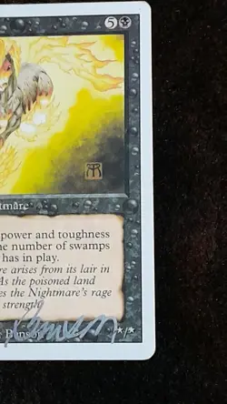 MTG Signed Melissa Benson Nightmare Revised Edition Magic The Gathering Auto - Image 4