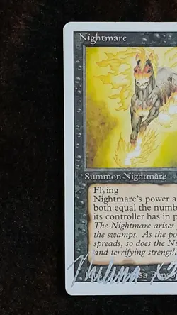 MTG Signed Melissa Benson Nightmare Revised Edition Magic The Gathering Auto - Image 5