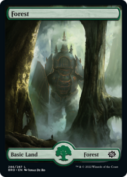 x1 Forest BRO MTG Brothers' War 286/287 FULL ART LAND M/NM 1x - Image 1