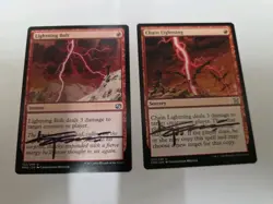 Chain Lightning X1 Signed By Chirstopher Moeller Magic the Gathering - Image 1