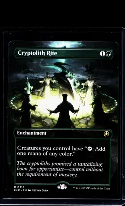 MTG Magic the Gathering INR Innistrad Rematered Borderless #316 Cryptolith Rite - Image 1