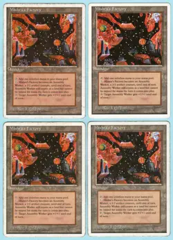 Mishra's Factory x4 4x MTG Core Set 4th Edition PLAYSET Colorless Unc Land HP A2 - Image 1