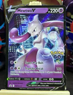 Pokemon - Mewtwo V - SWSH223 - Pokemon Go - Black Star Promo - Image 1