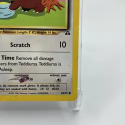 Teddiursa Non-Holographic Common 65/75 Pokemon TCG Neo Discovery MP - Image 5