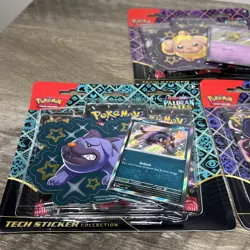 Pokemon Paldean Fates Tech Sticker Collection SET of 3 NEW 1 Of Each Artwork - Image 2