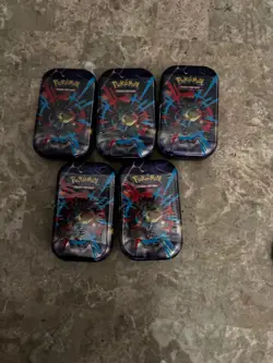 Pokemon Mega Hero’s Mini Tin Lot Of 5 Factory Sealed (10-packs) - Image 1