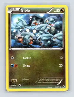 Pokemon TCG Gible 94/113 Legendary Treasures Normal LP - Image 1