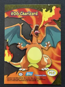 2000 Charizard Pokemon Topps TV Animation Clear PC3 - Image 2