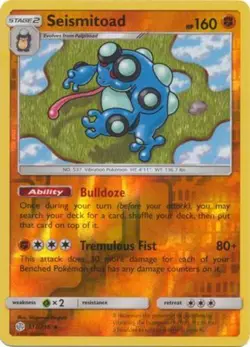 x1 Seismitoad - 117/236 - Rare - Reverse Holo Pokemon SM12 Cosmic Eclipse M/NM - Image 1
