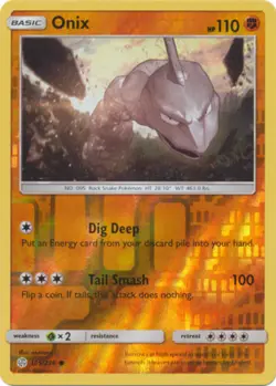 x4 Onix - 105/236 - Common - Reverse Holo Pokemon SM12 Cosmic Eclipse M/NM Engli - Image 1