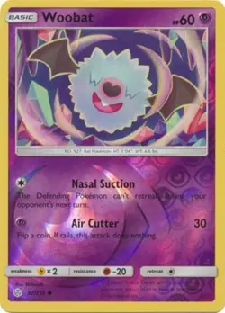 x4 Woobat - 87/236 - Common - Reverse Holo Pokemon SM12 Cosmic Eclipse M/NM Engl - Image 1